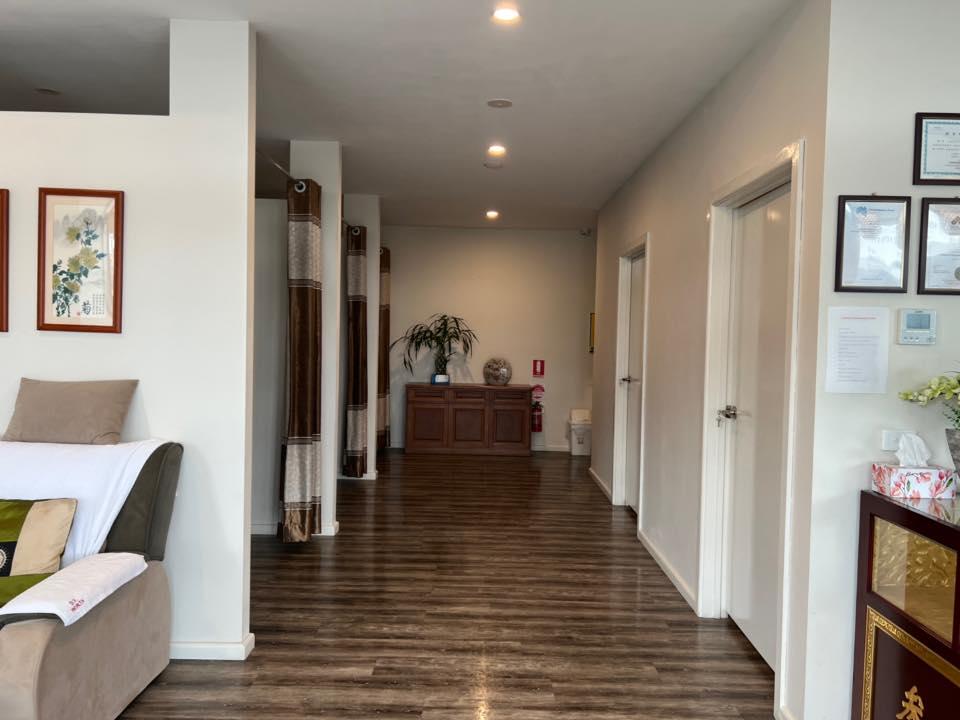 Clinic hallway and reception