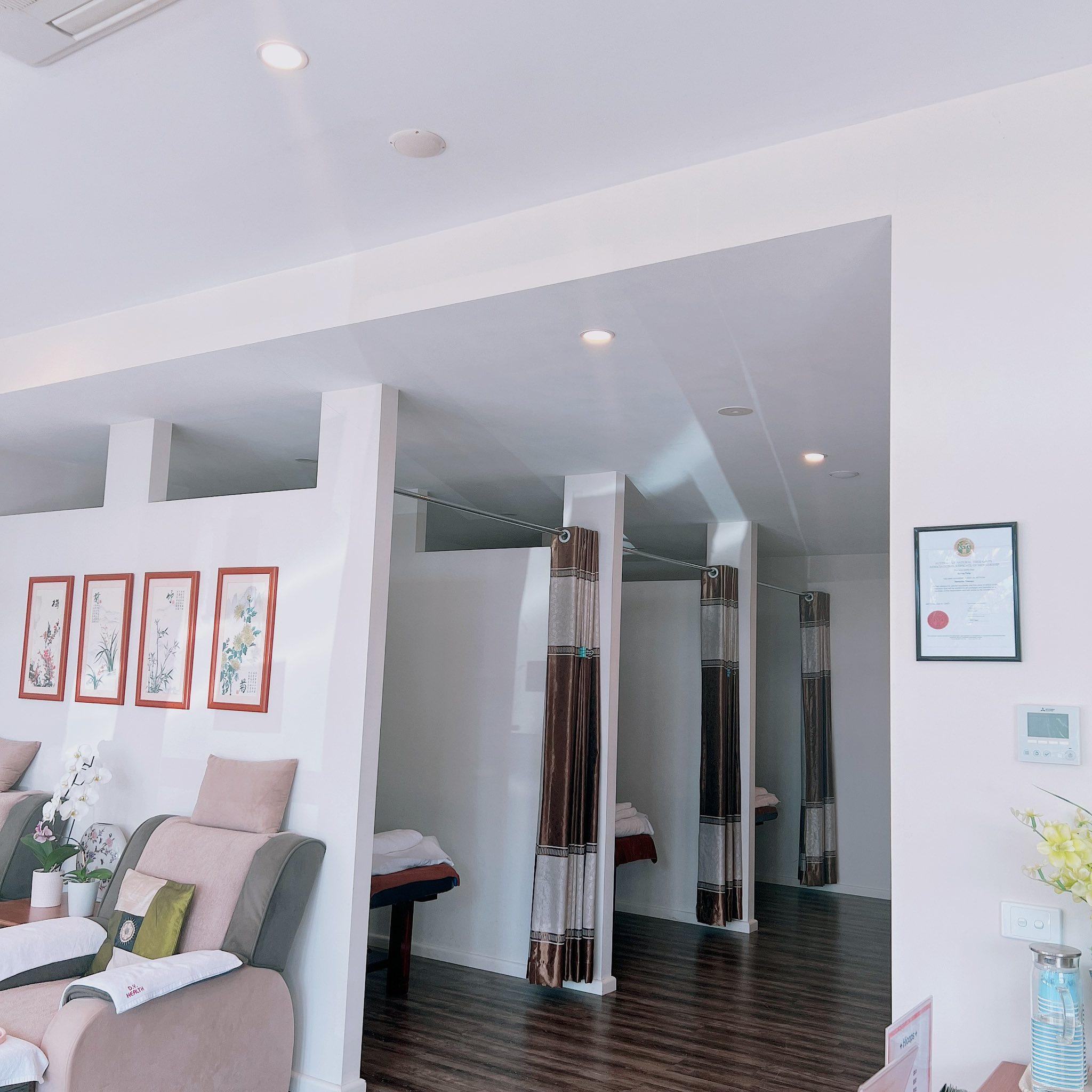 Interior overview with treatment areas